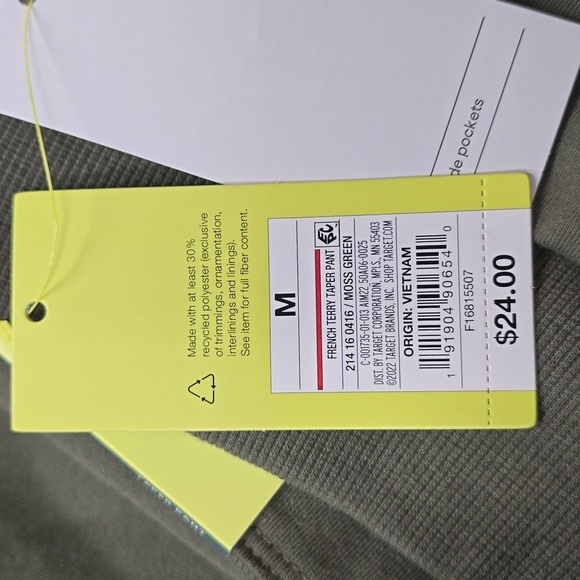 High-Rise French Terry Butter Wash Tapered Pants | All in Motion | Medium - Picture 11 of 15